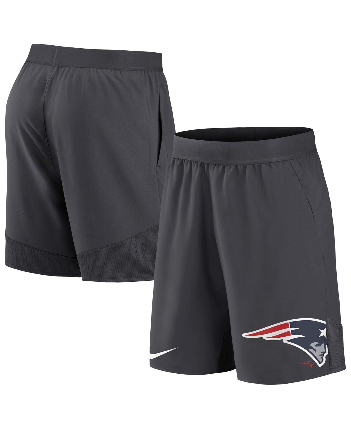 Shop Nike Men's  Anthracite New England Patriots Stretch Performance Shorts