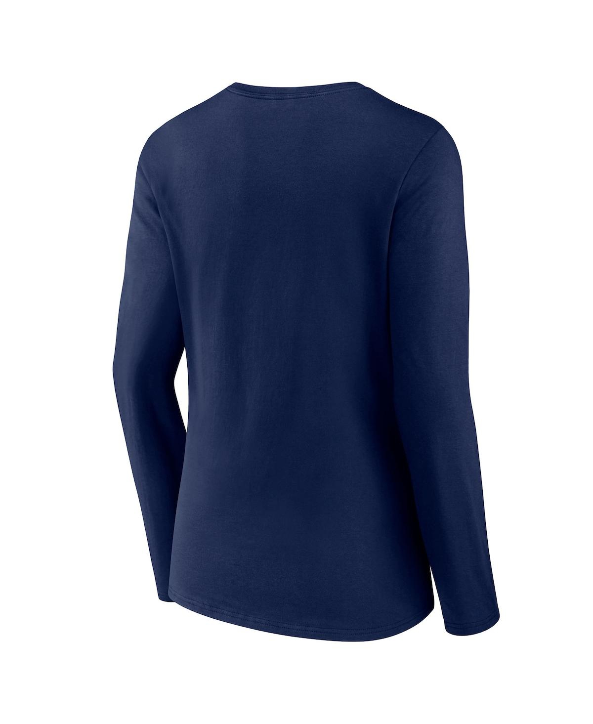 Fanatics Branded Navy New England Patriots Hometown Sweep Long Sleeve V-neck T-shirt In Navy