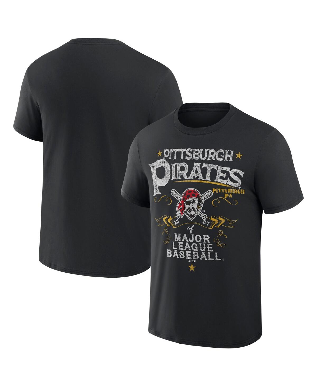 Fanatics Men's Darius Rucker Collection By  Black Pittsburgh Pirates Beach Splatter T-shirt