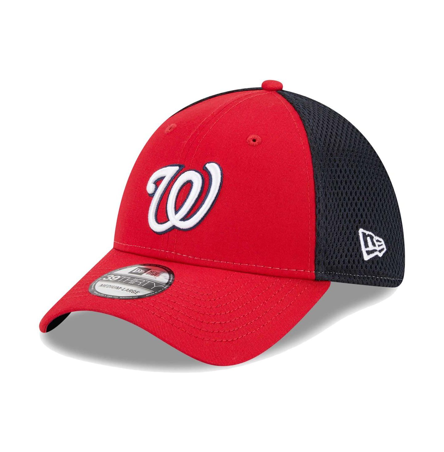 Мужская кепка New Era Red Washington Nationals Team Neo 39THIRTY Flex Hat — фото 2