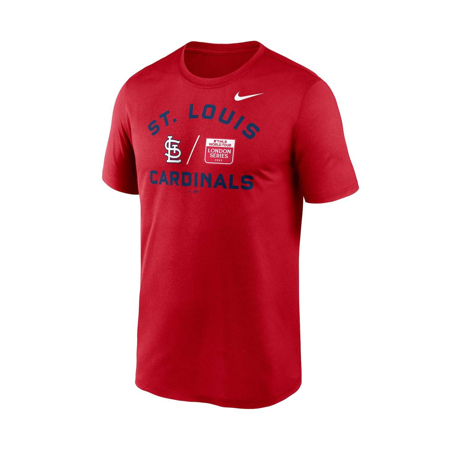 Men's Red St. Louis Cardinals 2023 MLB World Tour: London Series Legend Performance T-shirt