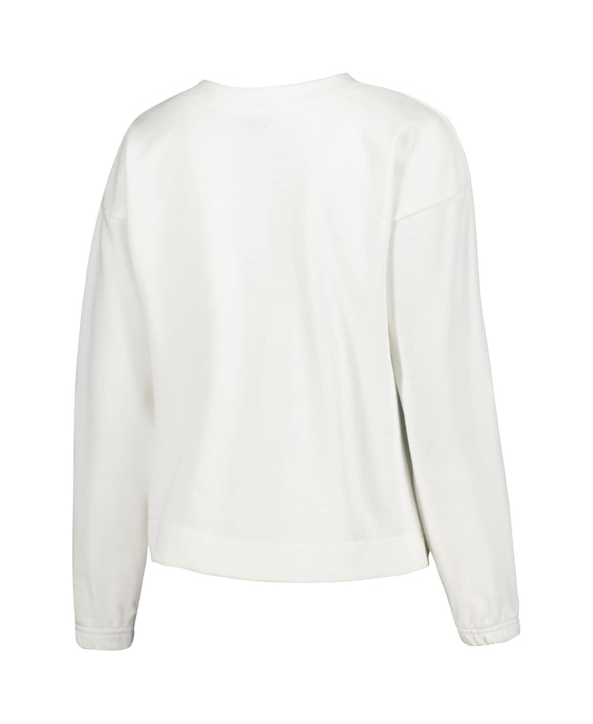 Shop Concepts Sport Women's  White North Carolina Tar Heels Sunray Notch Neck Long Sleeve T-shirt And Shor