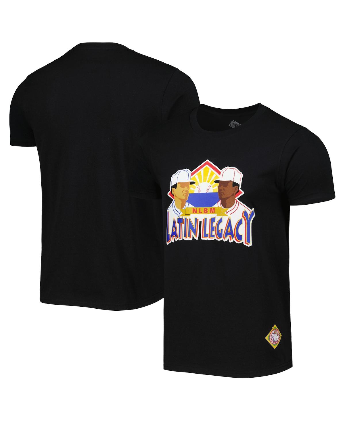 Shop Stitches Men's  Black Negro League Baseball Latin Legacy T-shirt