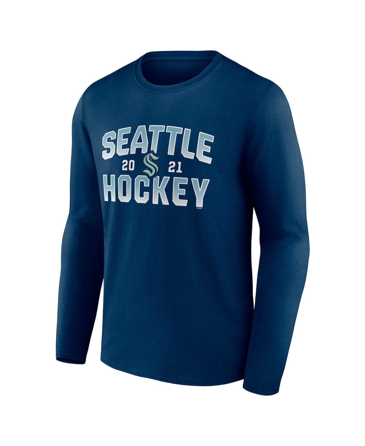 Men's FanaticsSeattle Kraken Skate Or Die Long Sleeve T-shirt - Deep Sea Blue