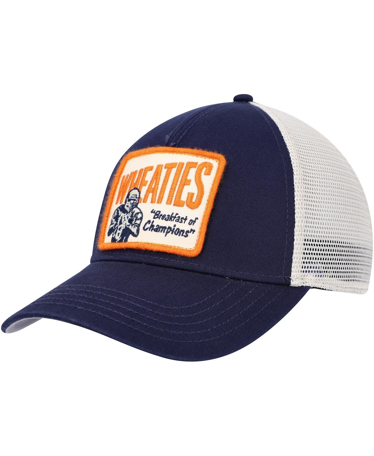 Shop American Needle Men's  Navy, Cream Wheaties Valin Trucker Snapback Hat In Navy,cream