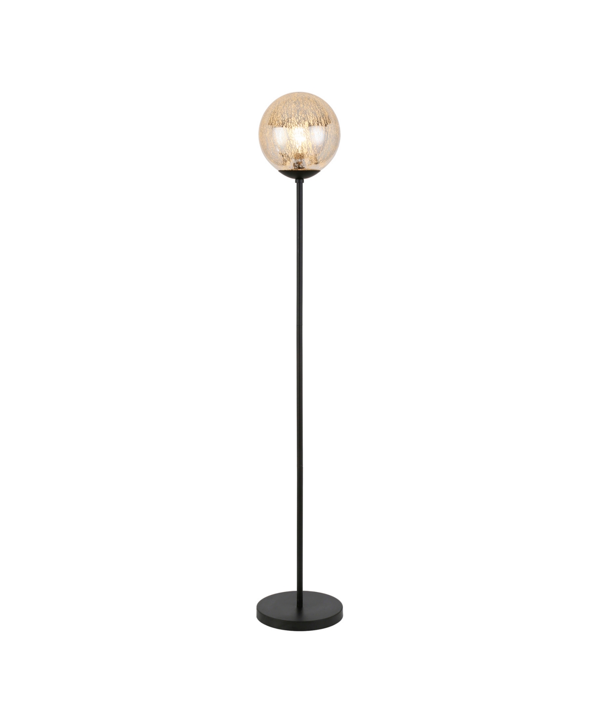 Hudson & Canal Oula 66" Glass Shade Tall Floor Lamp In Blackened Bronze