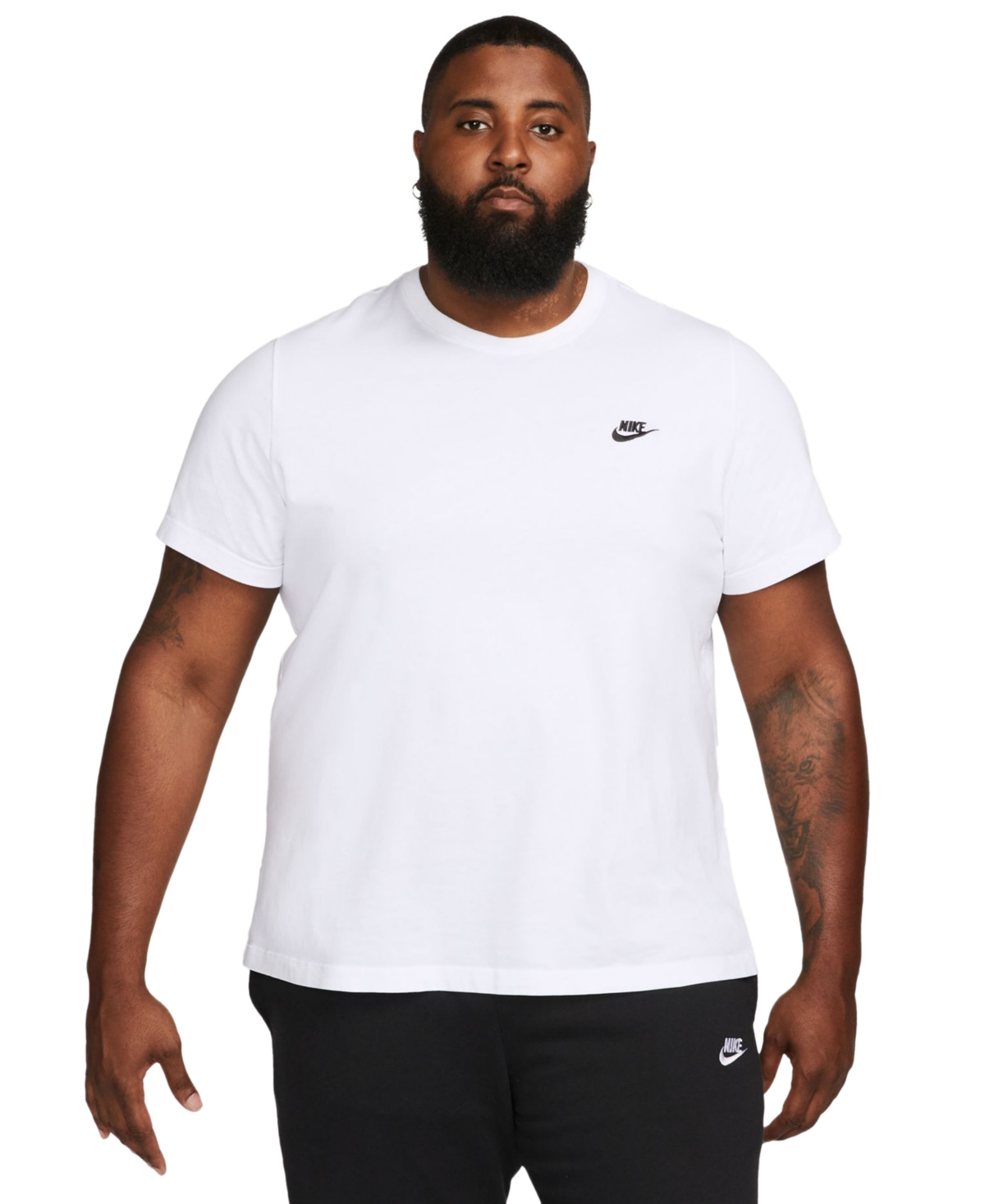 Nike Men's Sportswear Club T-shirt In White,black