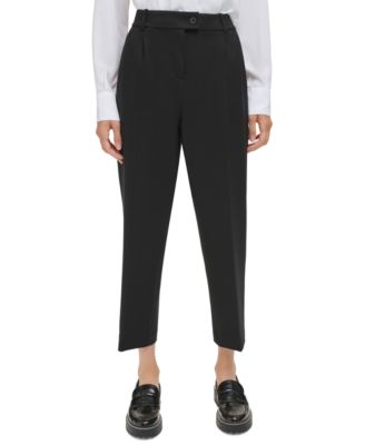 Calvin Klein - Women's Pleat-Front Cropped Pants