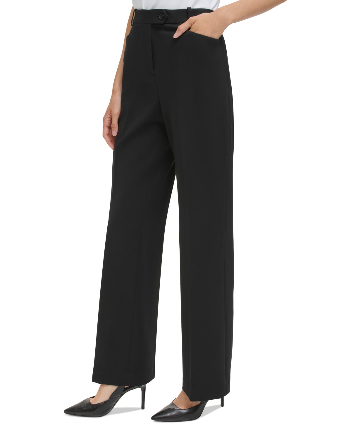 Calvin Klein Women's High-Rise Modern Fit Pants