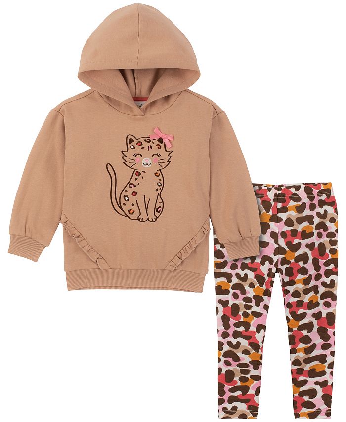 Leopard print leggings baby girl top