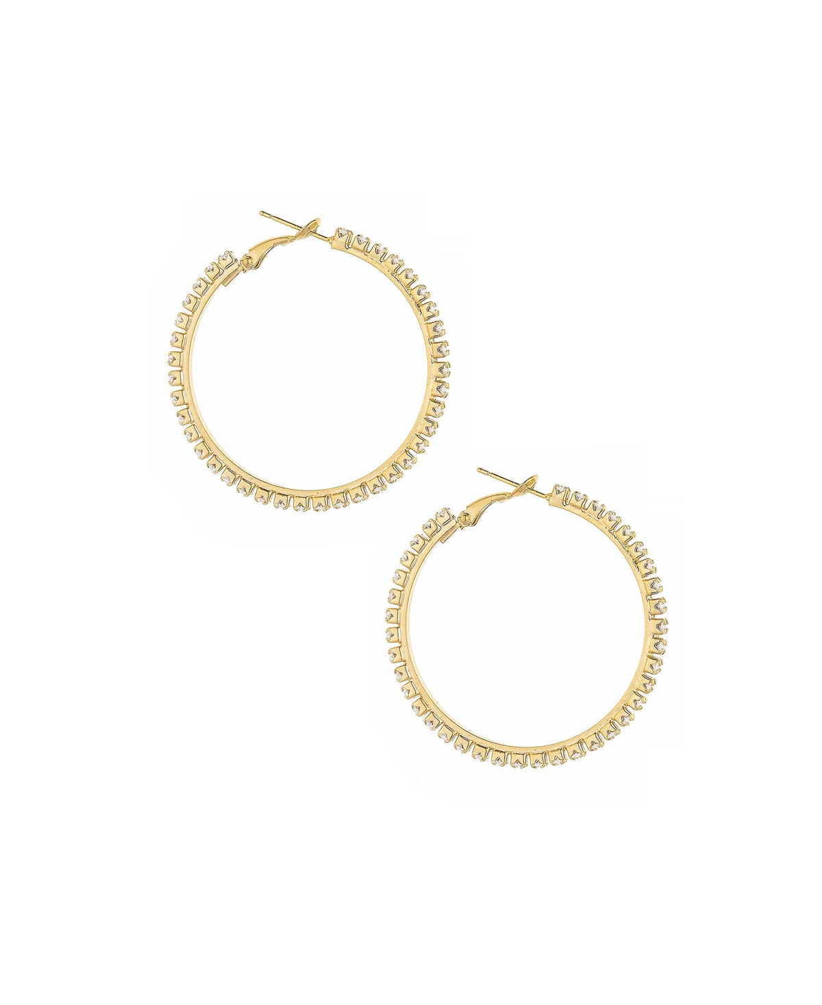 Spotlight 18K Gold Plated Hoop Earrings - Gold