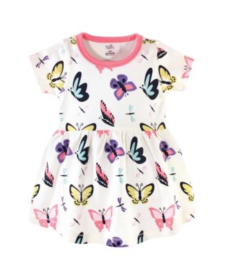 Baby Girls Comfortable Natural Cotton Dresses with Short & Long Sleeve Variations