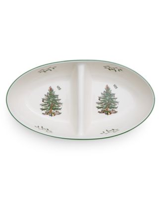 Spode Christmas Tree Traditional Tree Large Divided Server - Macy's
