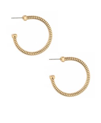 Your Essential Flex Snake Chain 18K Gold Plated Hoop Earrings