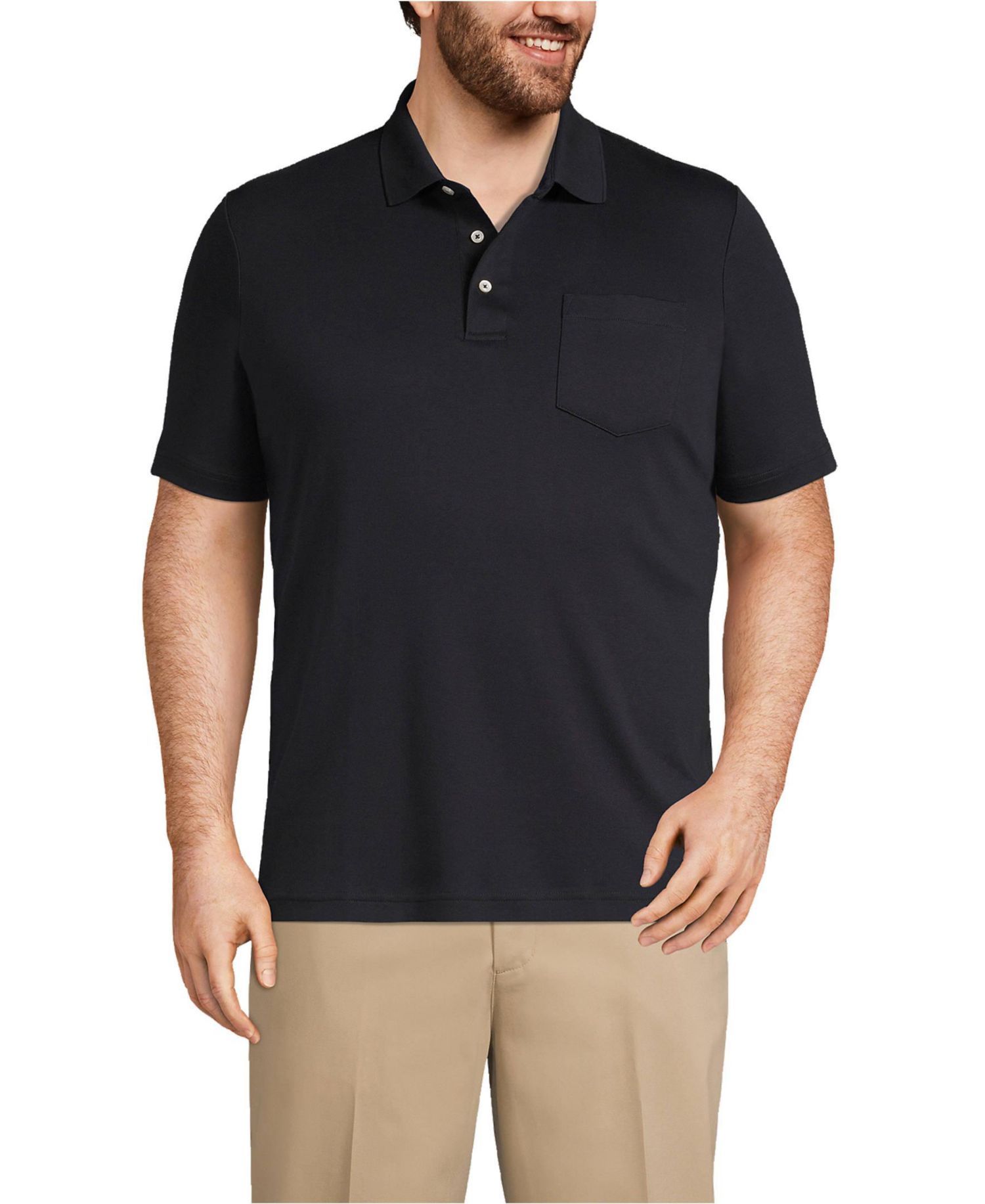 Men's Short Sleeve Cotton Supima Polo Shirt with Pocket