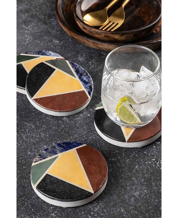 GAURI KOHLI Marble Coasters, Set of 4 Macy's