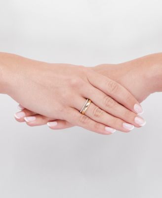 Diamond Double Row Ring (1/5 ct. t.w.) in 14k Gold-Plated Sterling Silver