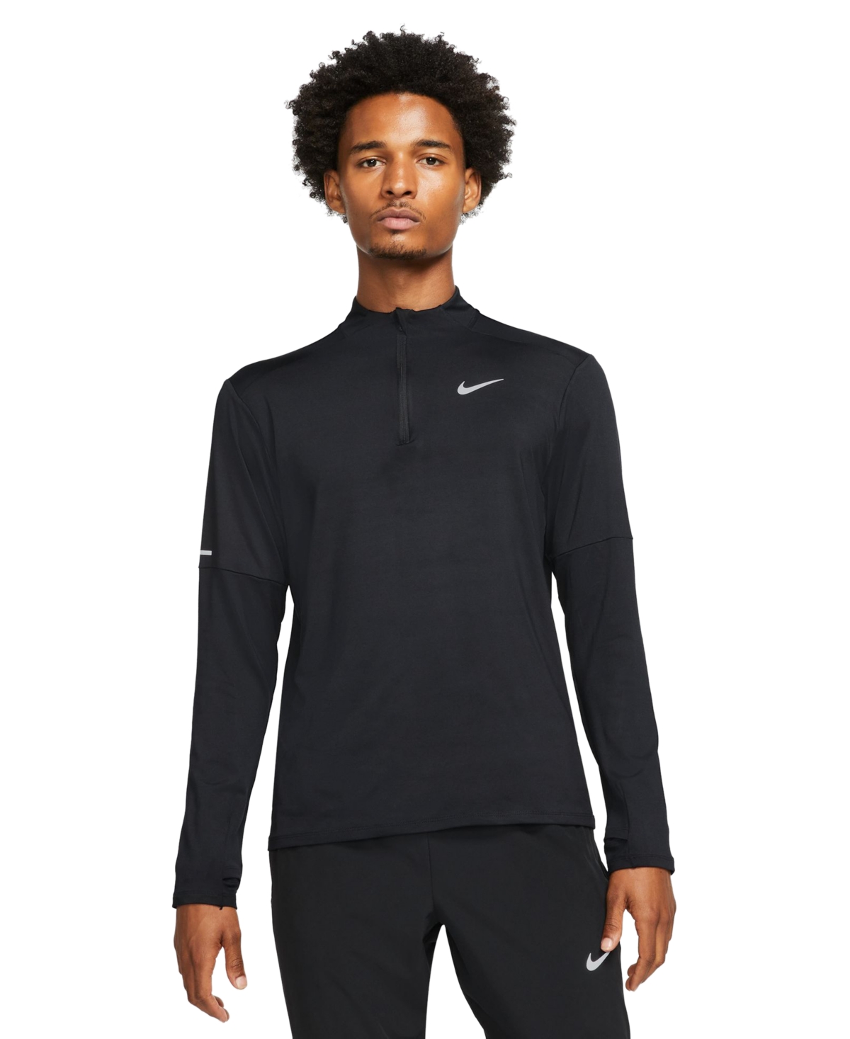 Nike Men's Element Running Quarter-zip In Black