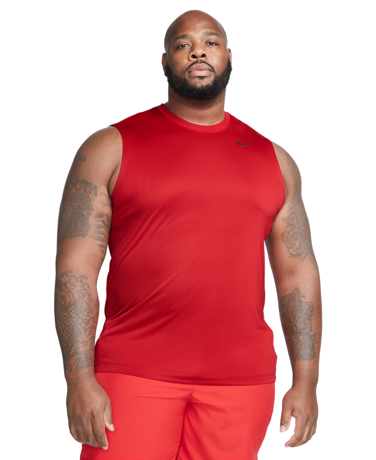 Shop Nike Men's Legend Dri-fit Sleeveless Fitness T-shirt In Gym Red