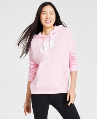 Buy Nike Women's Sportswear Essential Collection Fleece Hoodie (Pro  Green/White, Size S) Online