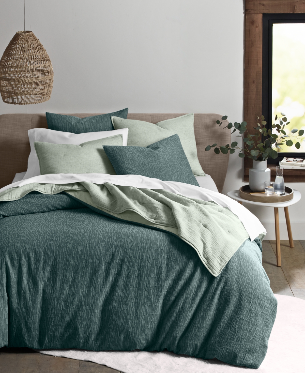 Shop Oake Ripple Matelasse Comforter Set, Twin, Created For Macy's In Green