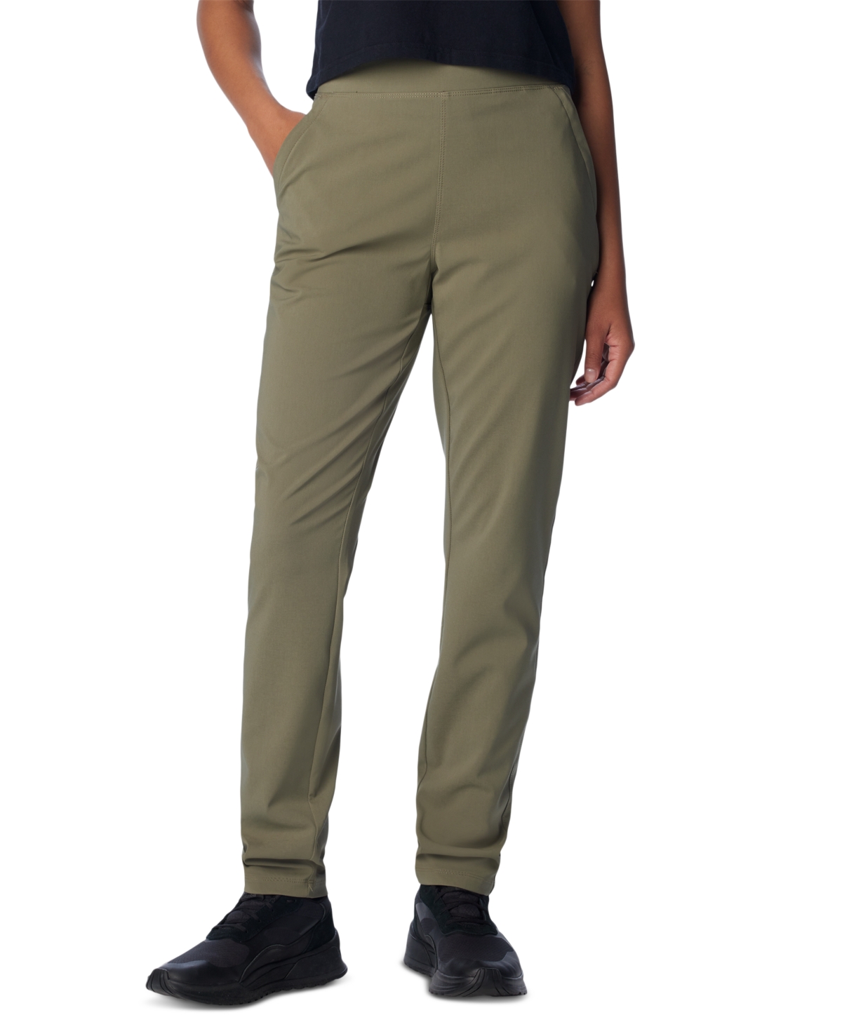 Columbia Women's Anytime Slim Pull-on Pants In Stone Green