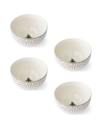 Spode Christmas Tree Polka Dot Rice Bowls, Set of 4 - Macy's