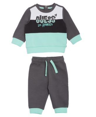 Baby Boys Embroidered Logo Crewneck and Joggers, 2 Piece Set