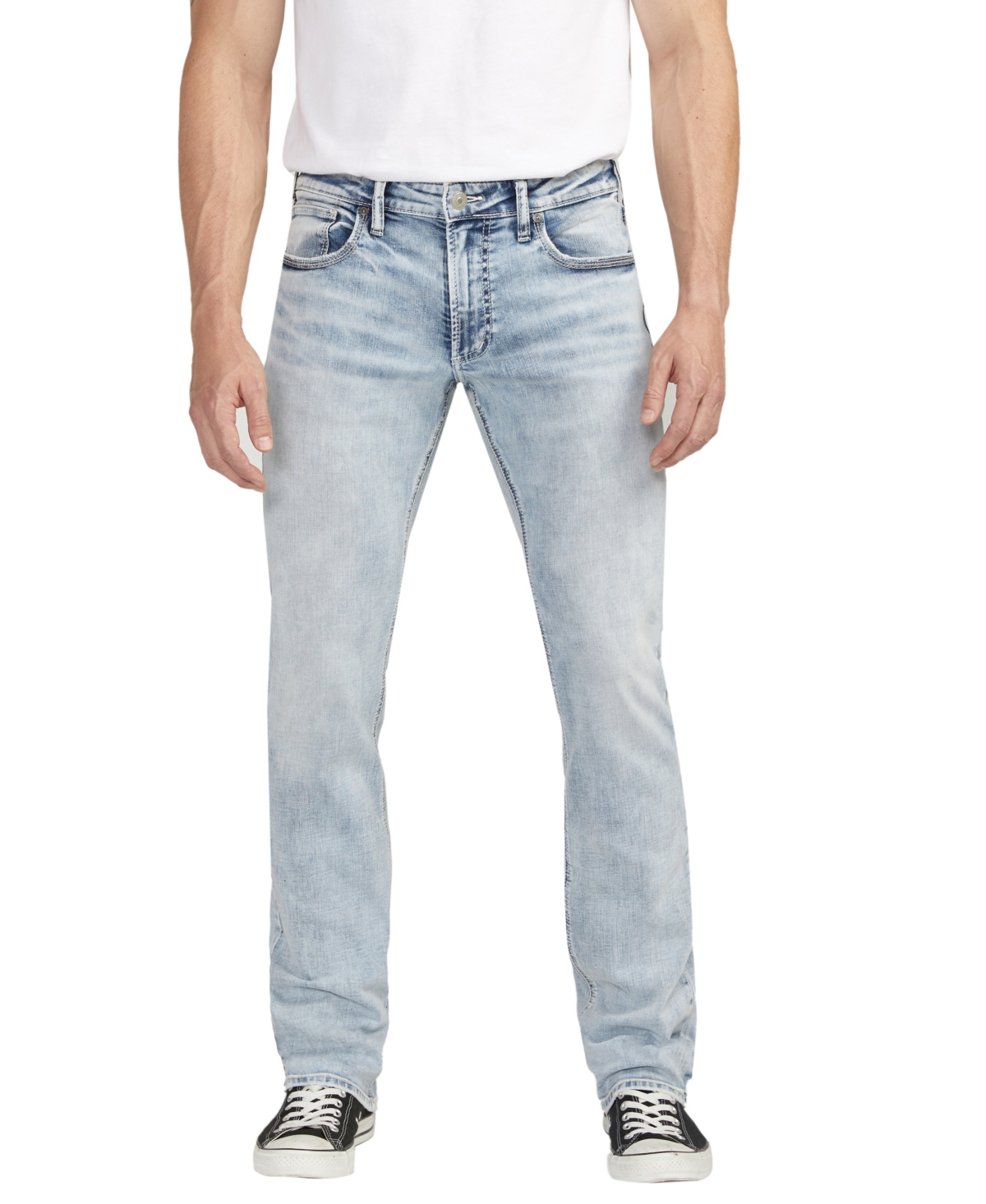 SILVER JEANS CO. MEN'S ALLAN SLIM FIT STRAIGHT LEG JEANS