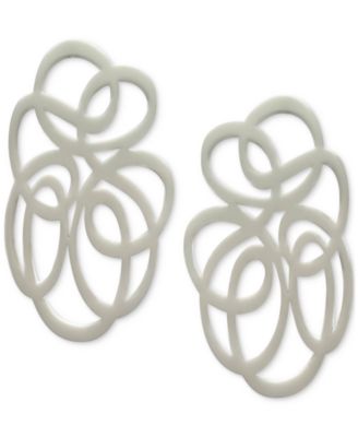 Swanky Designs Tatiana Swirl Drop Earrings - White 36$