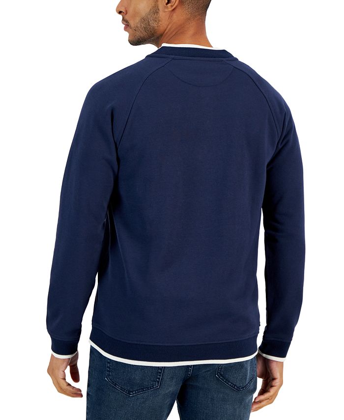 Alfani Baseball-Collar Long Sleeve Quarter-Snap Pullover - Macy's