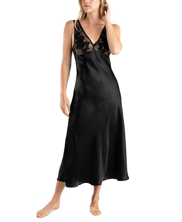 Linea Donatella Women's Enchante Lace & Satin Nightgown - Macy's