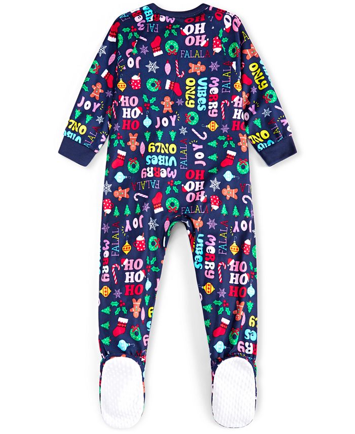 Family Pajamas Matching Baby Holiday Toss OnePiece Footed Pajamas