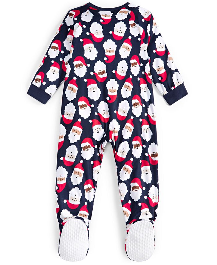 Family Pajamas Matching Baby Santa Claus OnePiece Footed Pajama