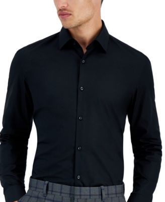 hugo boss mens black shirt
