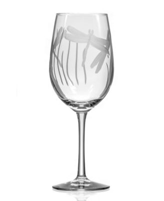 Dragonfly White Wine Glass 12oz - Set of 4 Glasses