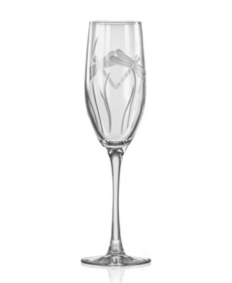 Dragonfly Champagne Flute 8oz - Set of 4 Glasses