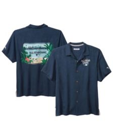 Tommy Bahama Cleveland Guardians Navy Baseball Bay Button-Up Shirt