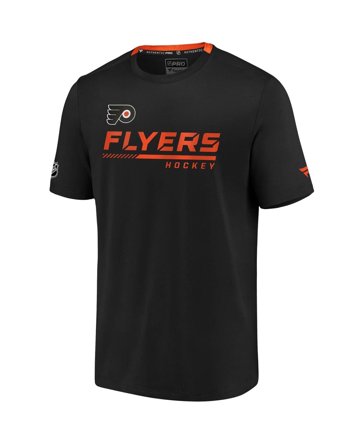 Shop Fanatics Men's  Black Philadelphia Flyers Authentic Pro Locker Room Performance T-shirt