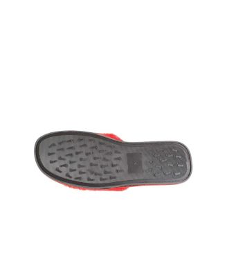 Women's Red Chicago Bulls Rhinestone Fuzzy Slippers