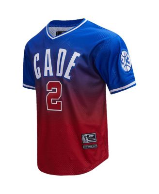 Men's Cade Cunningham Royal, Red Detroit Pistons Ombre Name and Number T-shirt