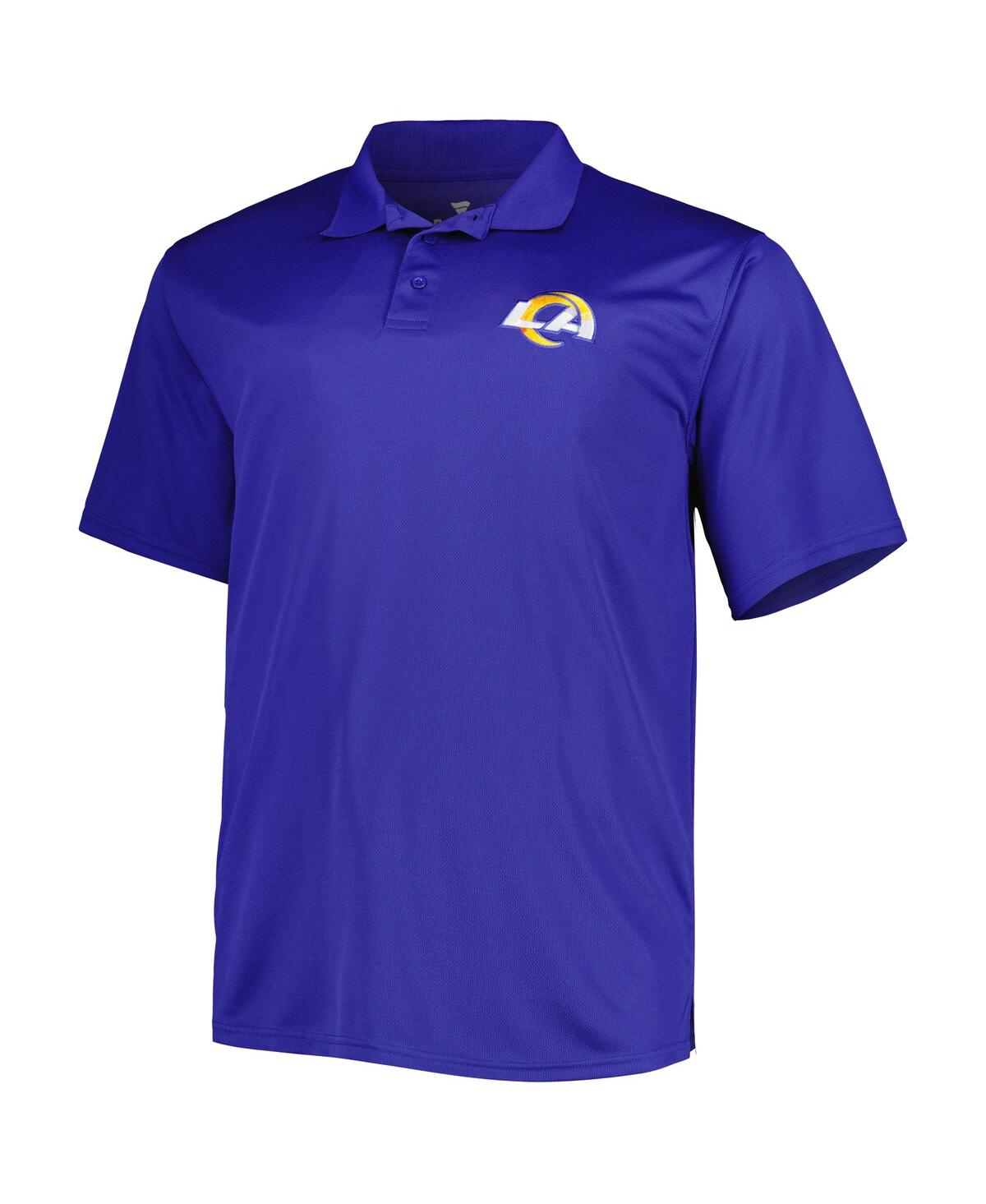 Shop Fanatics Men's Royal Los Angeles Rams Big And Tall Birdseye Polo Shirt