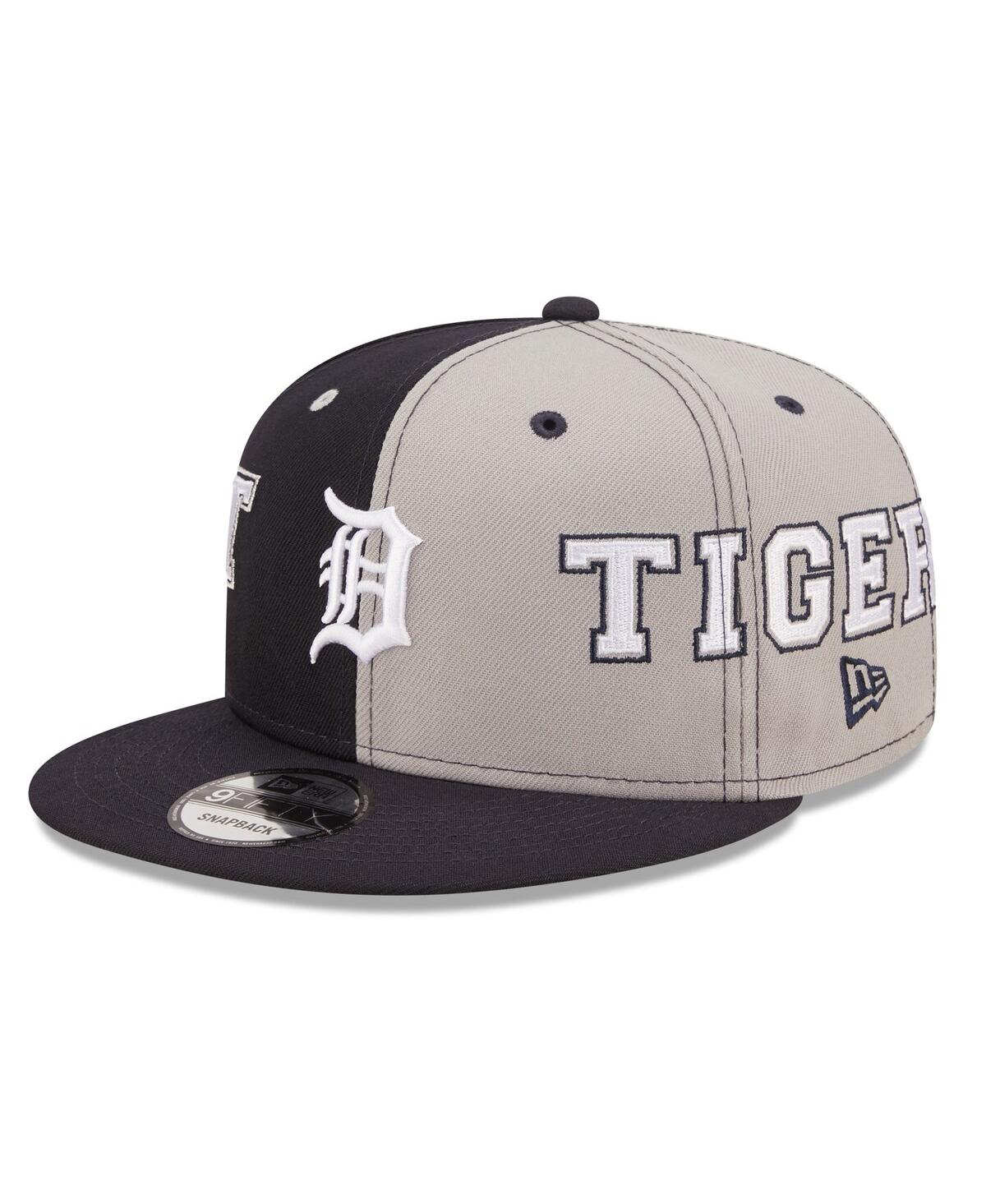 Shop New Era Men's  Navy, Gray Detroit Tigers Team Split 9fifty Snapback Hat In Navy,gray