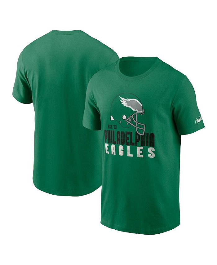 Nike Men's Kelly Green Philadelphia Eagles Helmet Essential T-shirt - Macy's