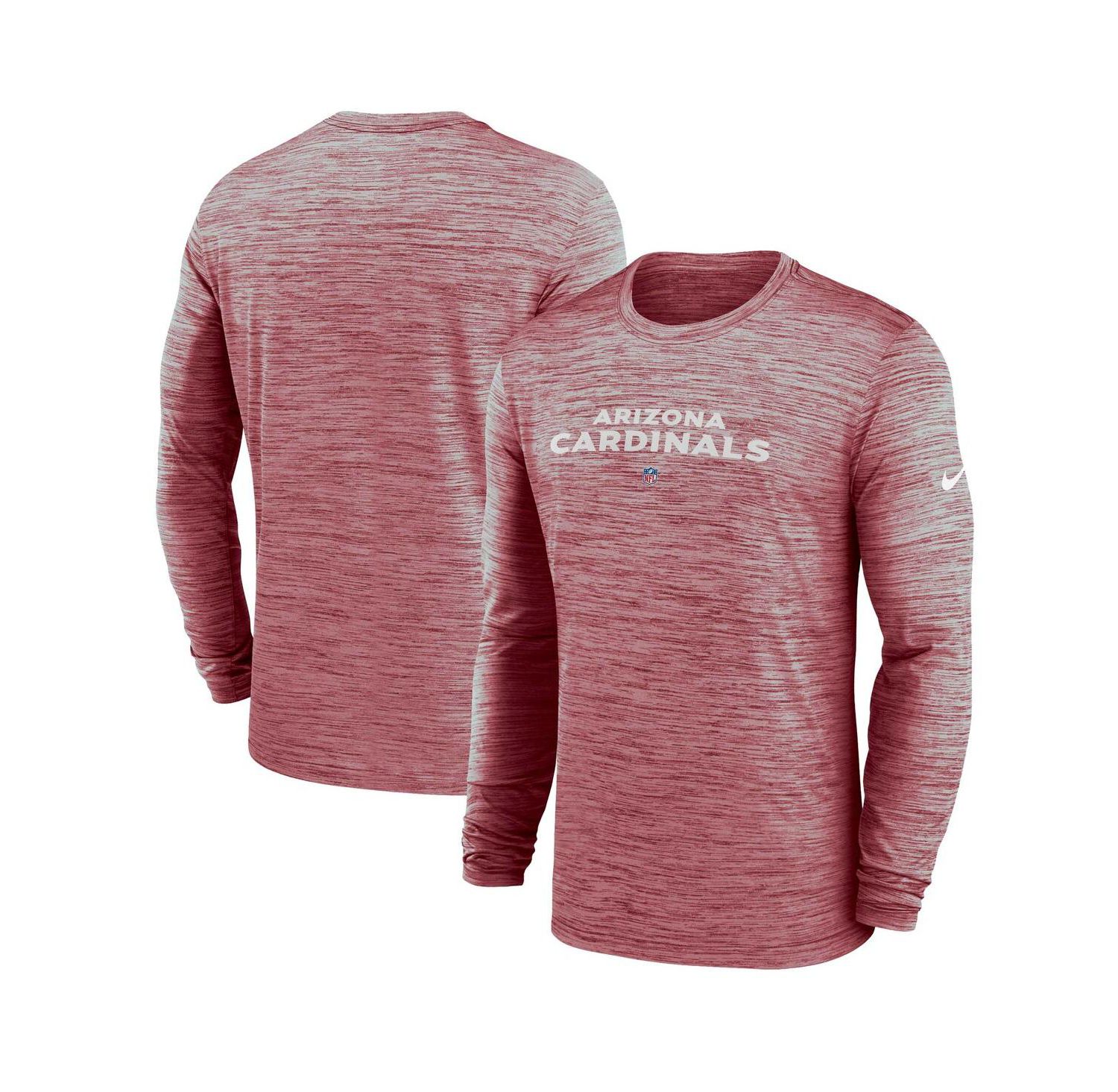 Men's Cardinal Arizona Cardinals Sideline Team Velocity Performance Long Sleeve T-shirt