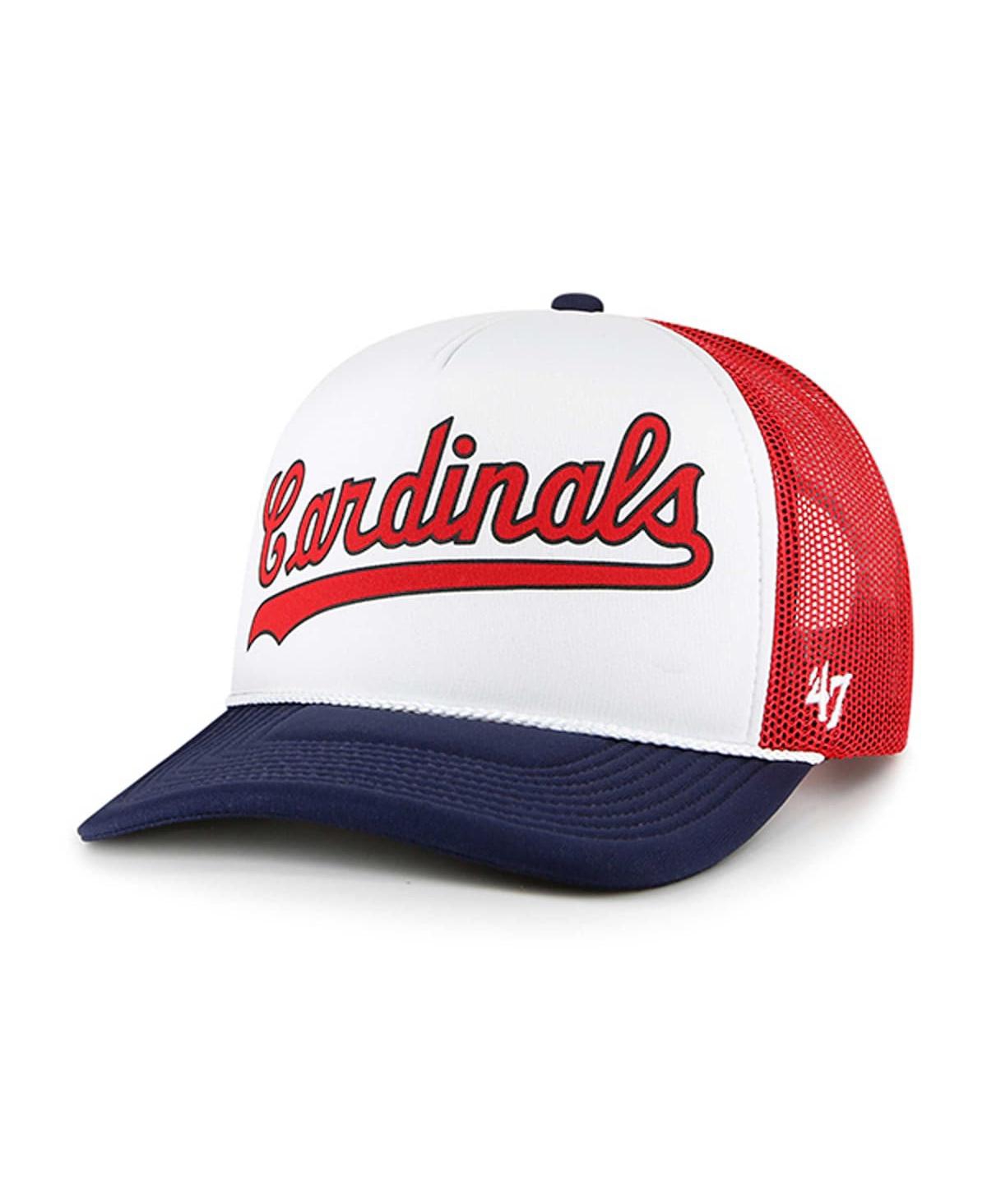 47 Brand Men's ' White St. Louis Cardinals Foam Front Script Trucker  Snapback Hat