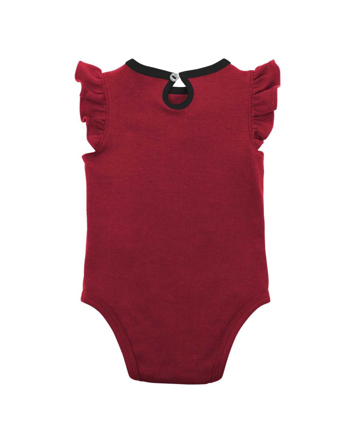 Shop Outerstuff Girls Newborn And Infant Red, Heather Gray Arizona Diamondbacks Little Fan Two-pack Bodysuit Set In Red,heather Gray