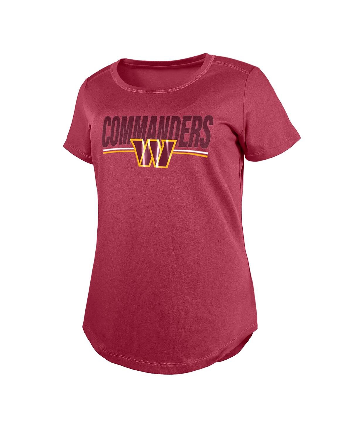 Shop New Era Women's  Burgundy Washington Commanders 2023 Nfl Training Camp T-shirt