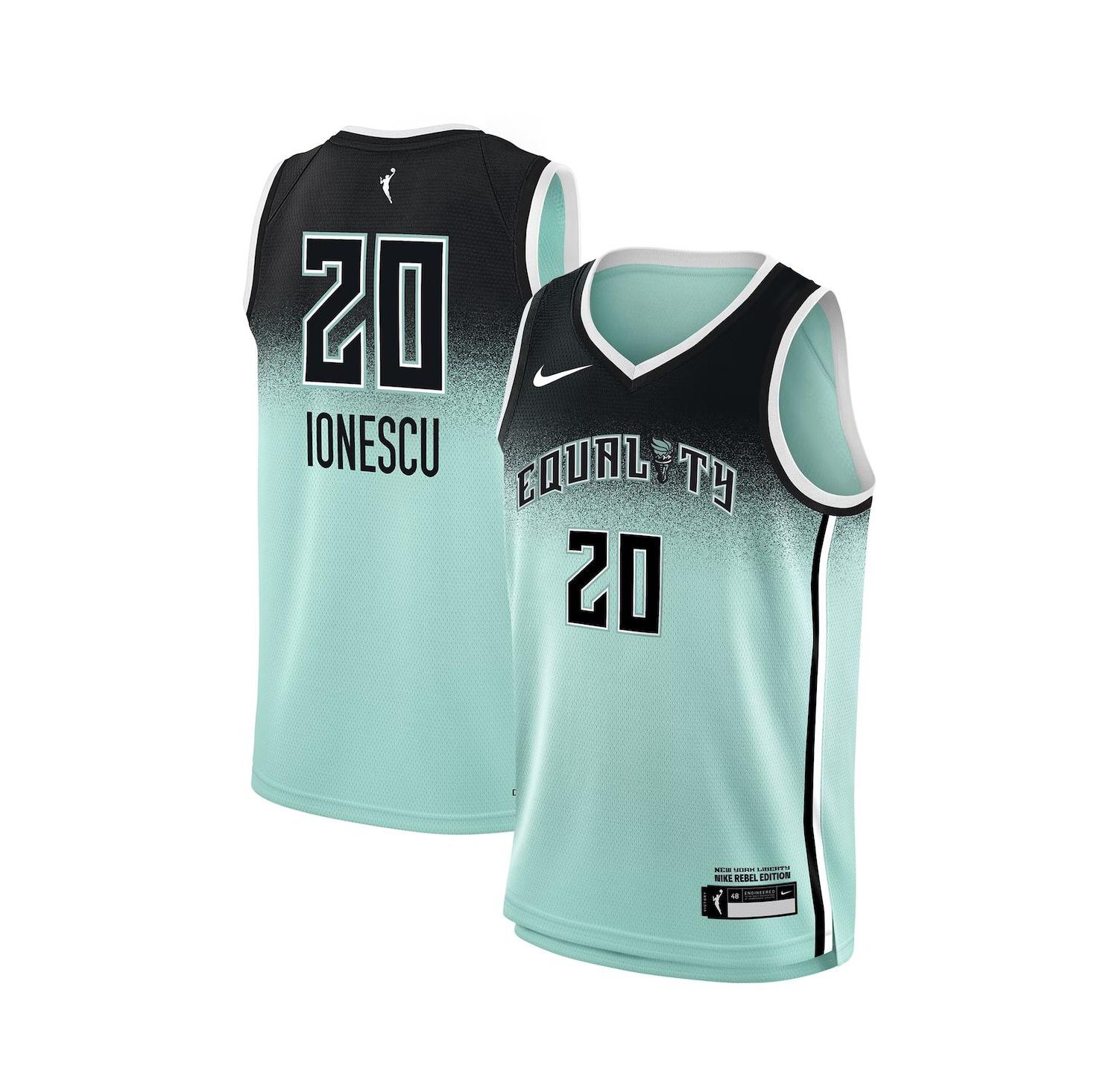 Big Boys and Girls Sabrina Ionescu Mint New York Liberty 2023 Rebel Edition Victory Player Jersey