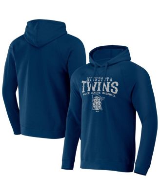 Men's Darius Rucker Collection by Navy Minnesota Twins Waffle-Knit Raglan Pullover Hoodie